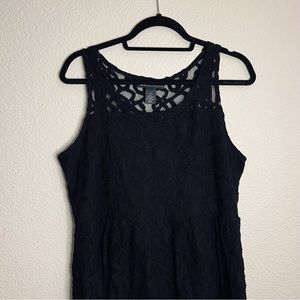 Lacey Lane Bryant Midi Black Dress with Beautiful Detailing Perfect for you